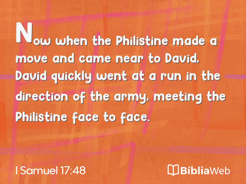 I Samuel 17:48 em imagem para compartilhar