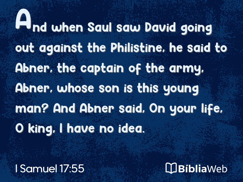 I Samuel 17:55 em imagem para compartilhar