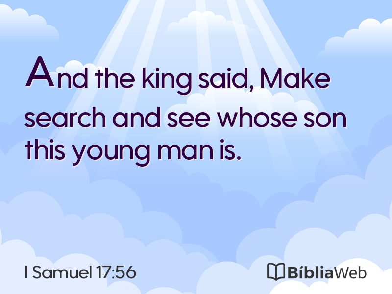 I Samuel 17:56 em imagem para compartilhar