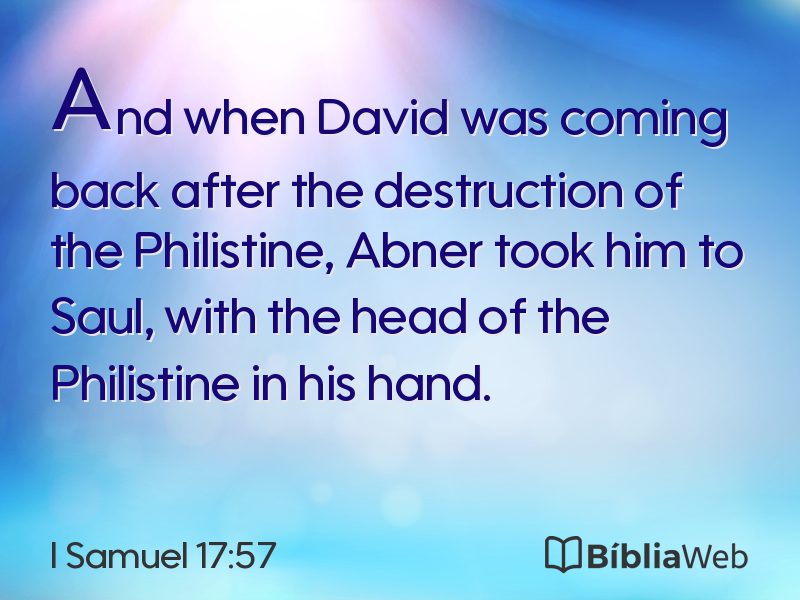 I Samuel 17:57 em imagem para compartilhar