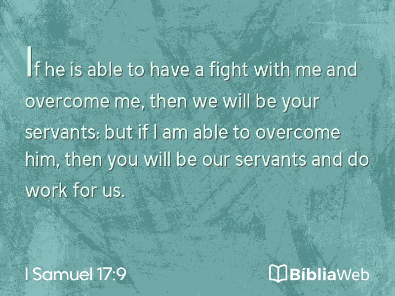 I Samuel 17:9 em imagem para compartilhar