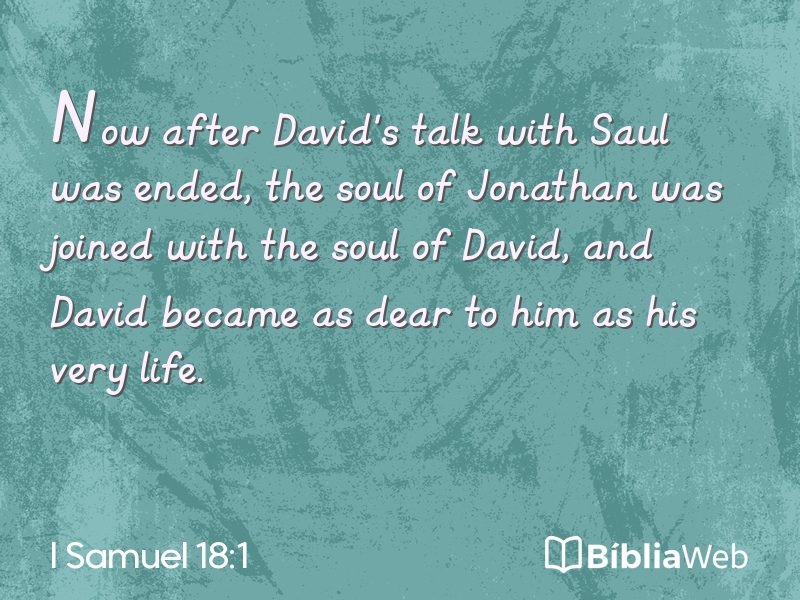 I Samuel 18:1 em imagem para compartilhar