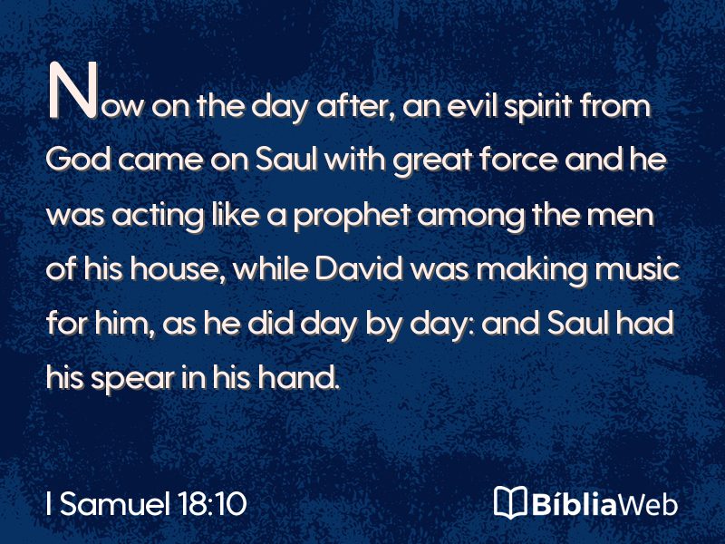I Samuel 18:10 em imagem para compartilhar