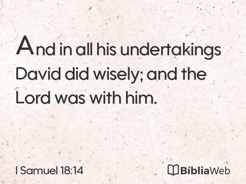 I Samuel 18:14 em imagem para compartilhar