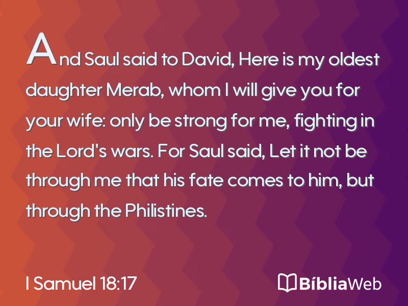 I Samuel 18:17 em imagem para compartilhar