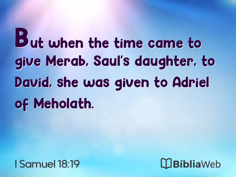I Samuel 18:19 em imagem para compartilhar