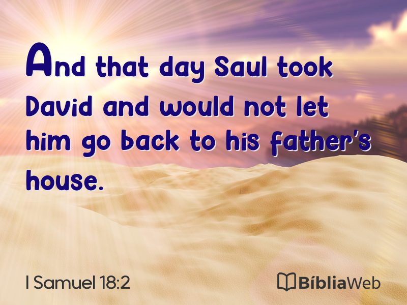 I Samuel 18:2 em imagem para compartilhar