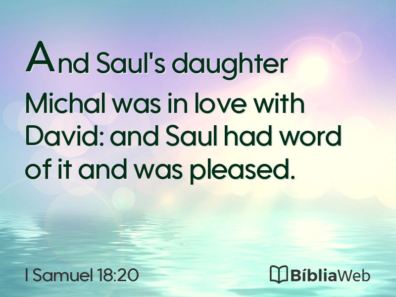 I Samuel 18:20 em imagem para compartilhar