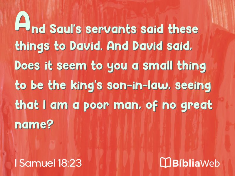 I Samuel 18:23 em imagem para compartilhar