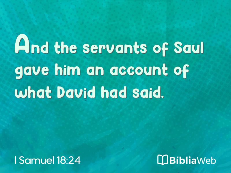 I Samuel 18:24 em imagem para compartilhar
