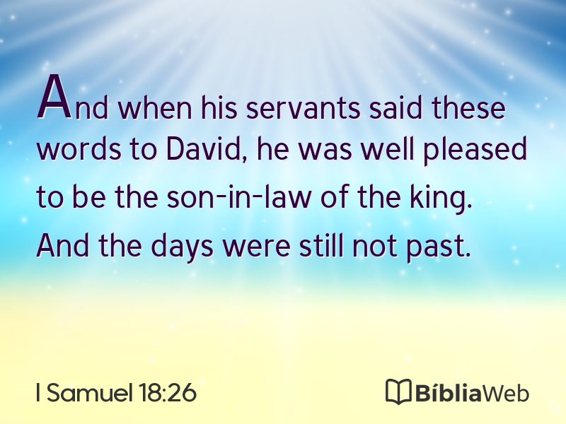 I Samuel 18:26 em imagem para compartilhar