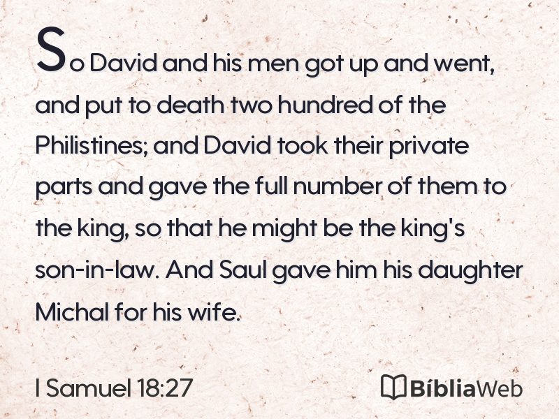 I Samuel 18:27 em imagem para compartilhar