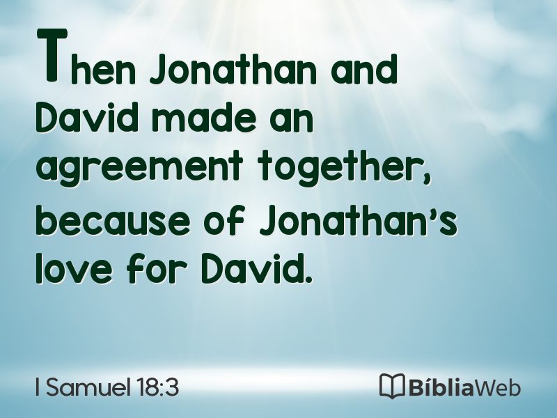 I Samuel 18:3 em imagem para compartilhar