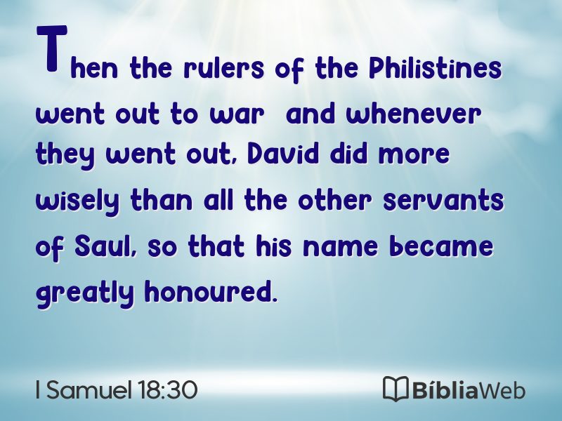 I Samuel 18:30 em imagem para compartilhar