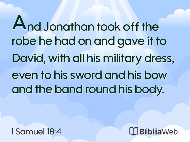 I Samuel 18:4 em imagem para compartilhar