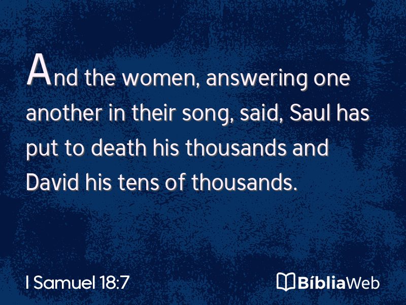 I Samuel 18:7 em imagem para compartilhar
