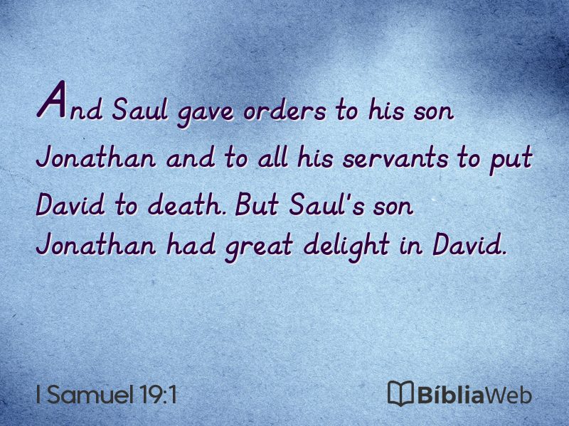 I Samuel 19:1 em imagem para compartilhar
