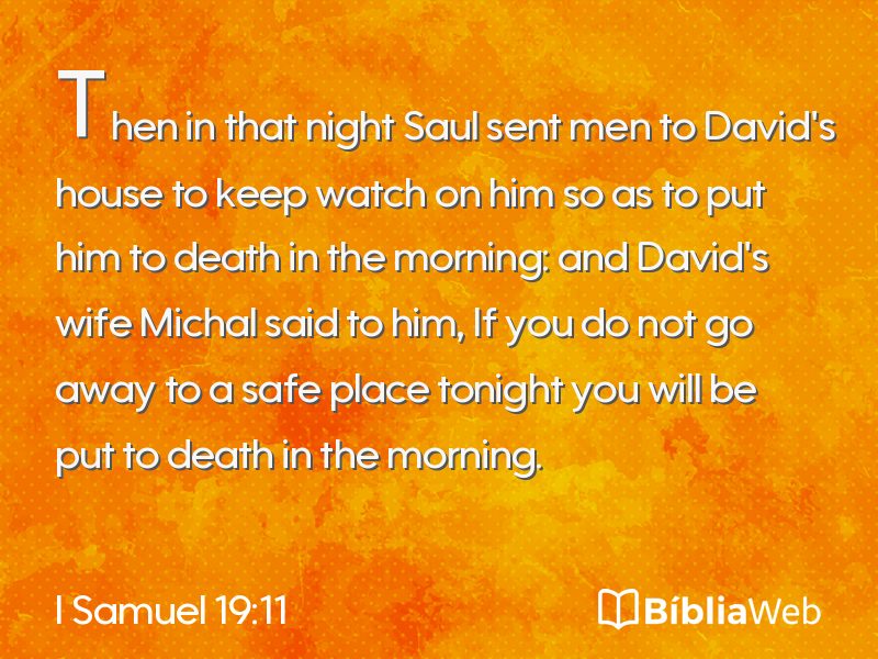I Samuel 19:11 em imagem para compartilhar