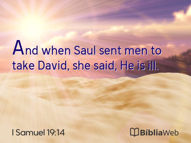 I Samuel 19:14 em imagem para compartilhar