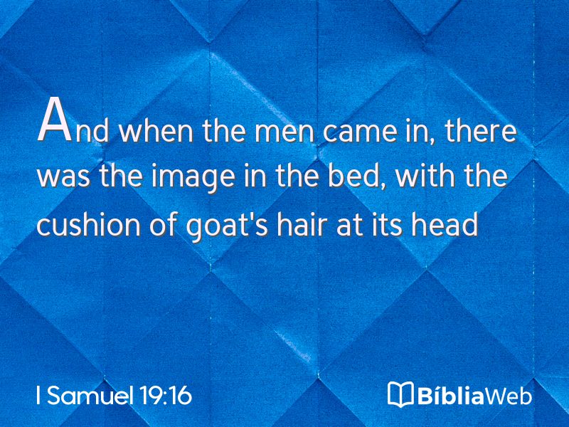 I Samuel 19:16 em imagem para compartilhar