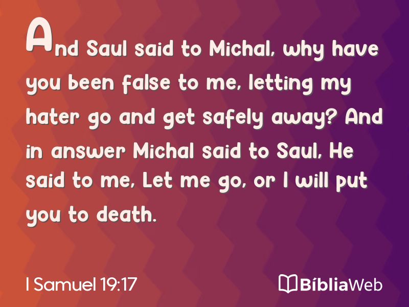 I Samuel 19:17 em imagem para compartilhar