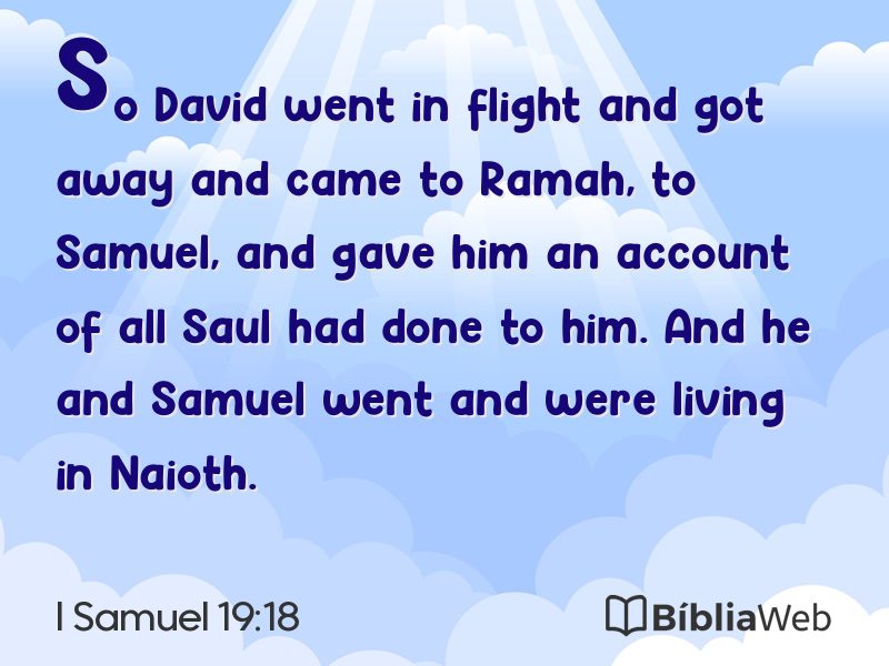 I Samuel 19:18 em imagem para compartilhar