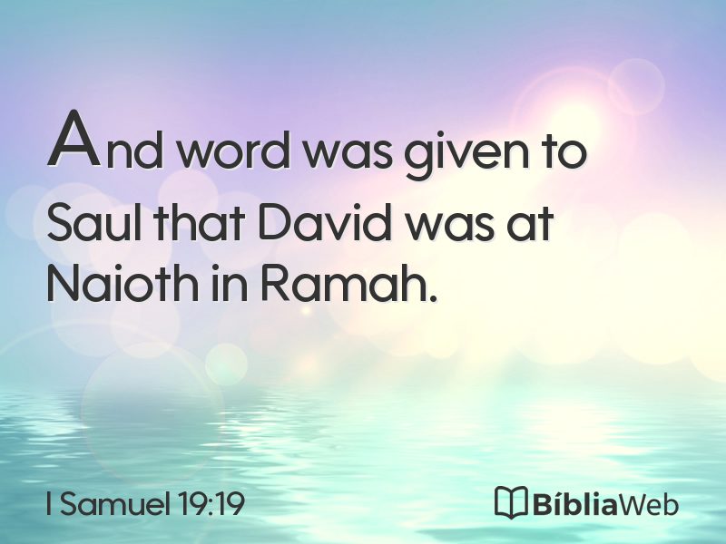 I Samuel 19:19 em imagem para compartilhar