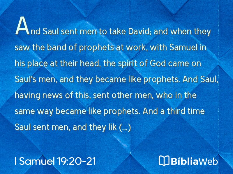 I Samuel 19:20-21 em imagem para compartilhar