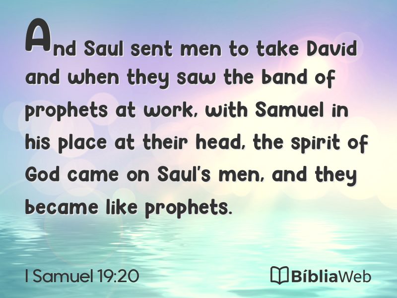 I Samuel 19:20 em imagem para compartilhar