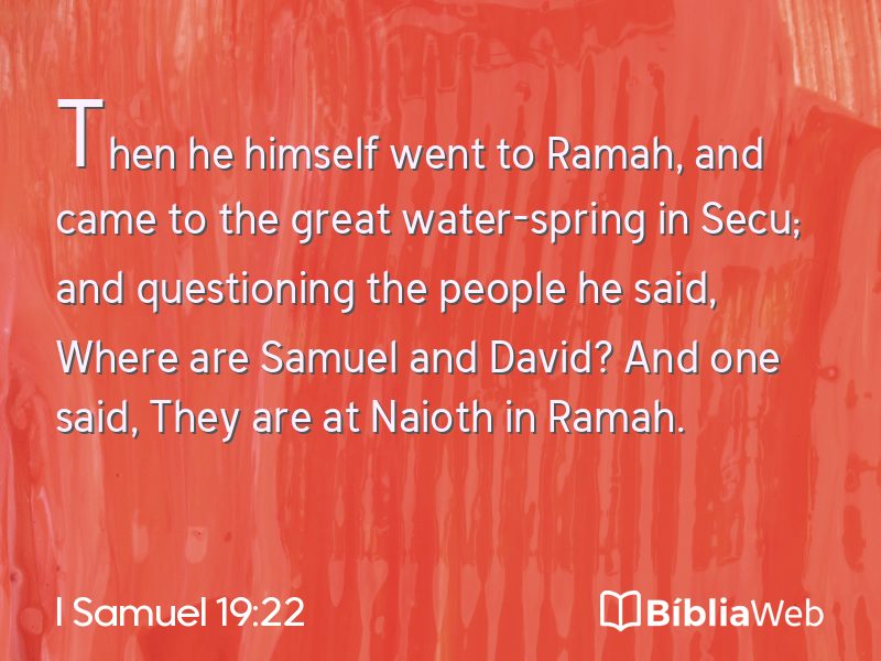 I Samuel 19:22 em imagem para compartilhar