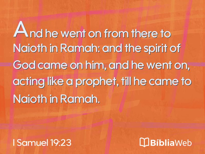 I Samuel 19:23 em imagem para compartilhar
