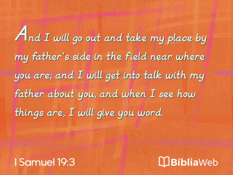 I Samuel 19:3 em imagem para compartilhar