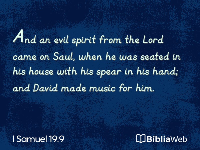 I Samuel 19:9 em imagem para compartilhar