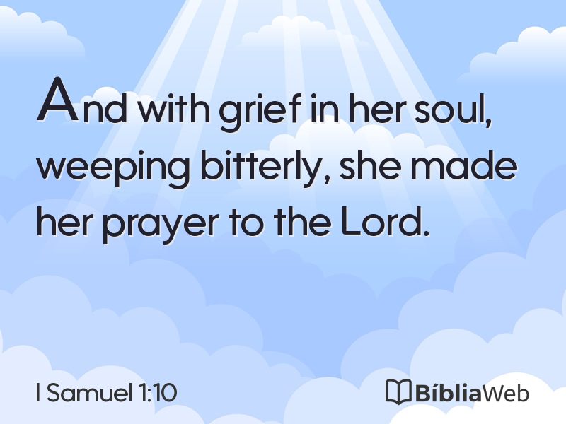 I Samuel 1:10 em imagem para compartilhar