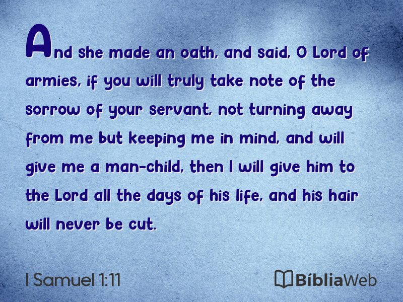 I Samuel 1:11 em imagem para compartilhar