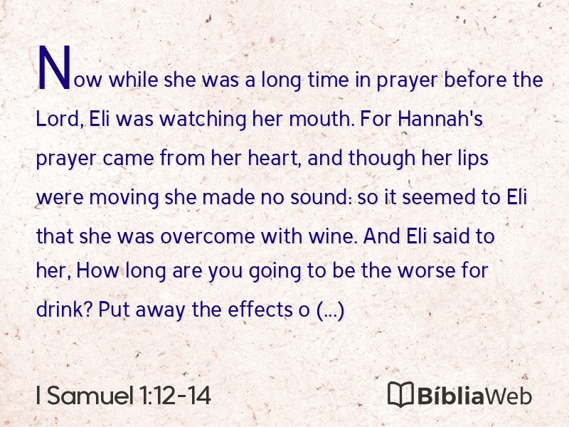 I Samuel 1:12-14 em imagem para compartilhar