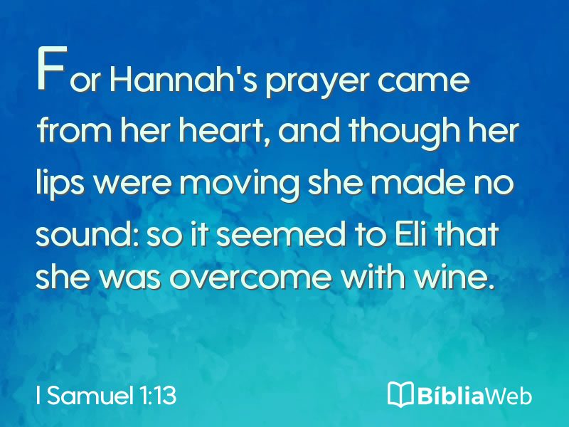 I Samuel 1:13 em imagem para compartilhar