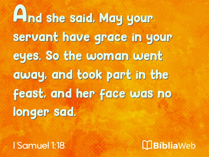 I Samuel 1:18 em imagem para compartilhar