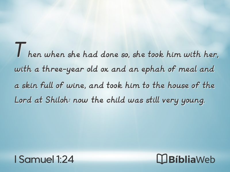 I Samuel 1:24 em imagem para compartilhar