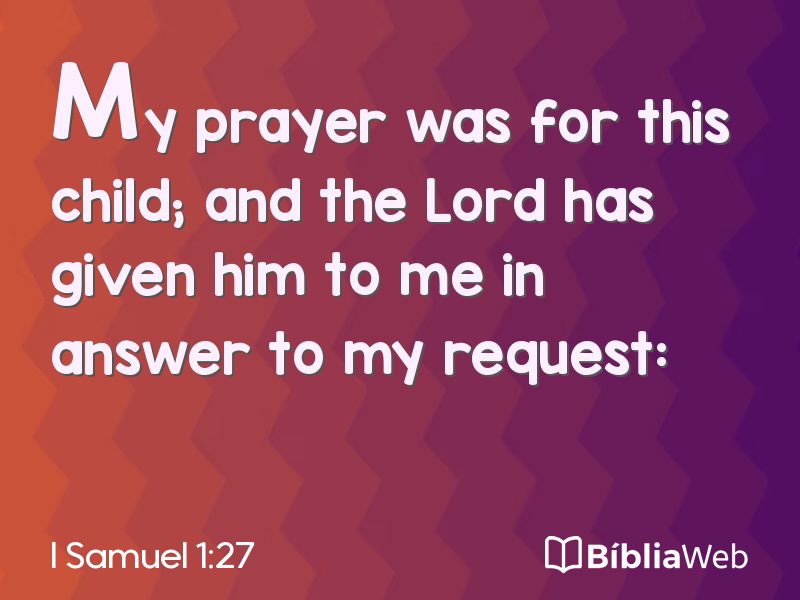 I Samuel 1:27 em imagem para compartilhar