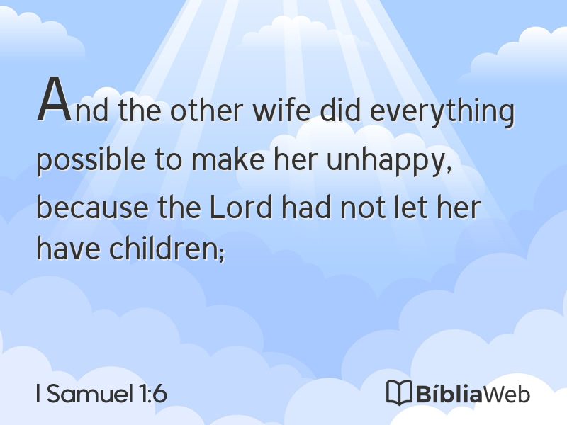 I Samuel 1:6 em imagem para compartilhar