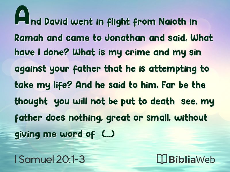 I Samuel 20:1-3 em imagem para compartilhar