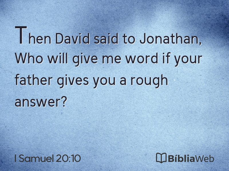 I Samuel 20:10 em imagem para compartilhar