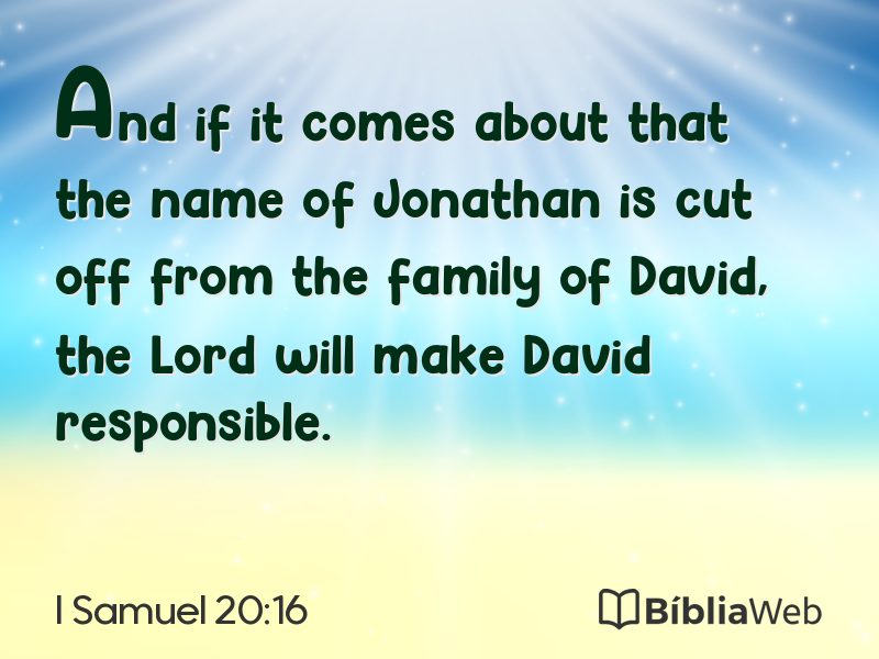 I Samuel 20:16 em imagem para compartilhar