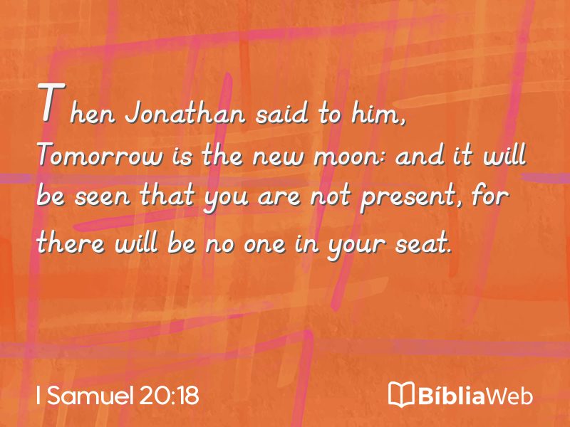 I Samuel 20:18 em imagem para compartilhar