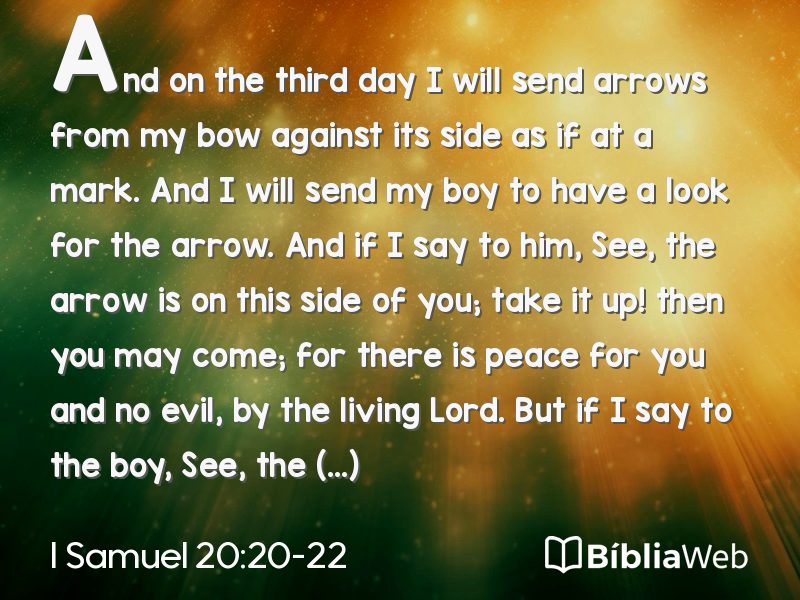 I Samuel 20:20-22 em imagem para compartilhar
