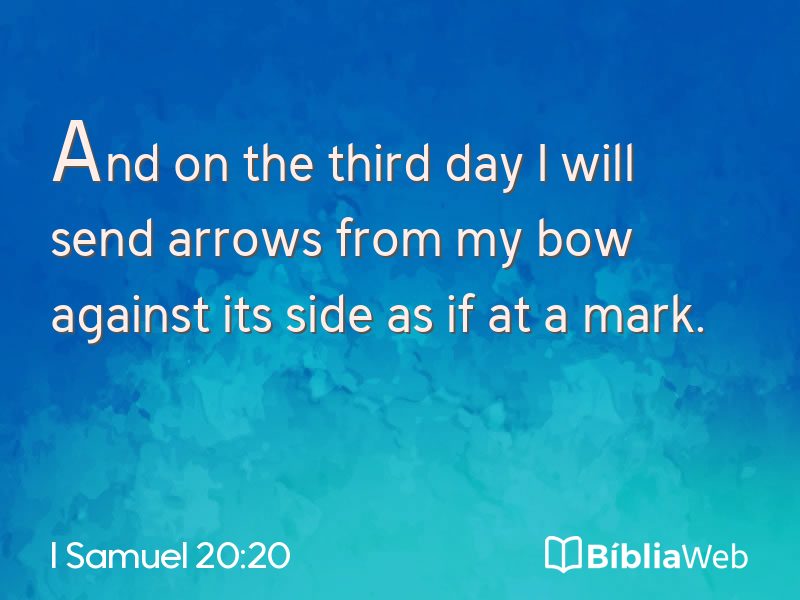 I Samuel 20:20 em imagem para compartilhar