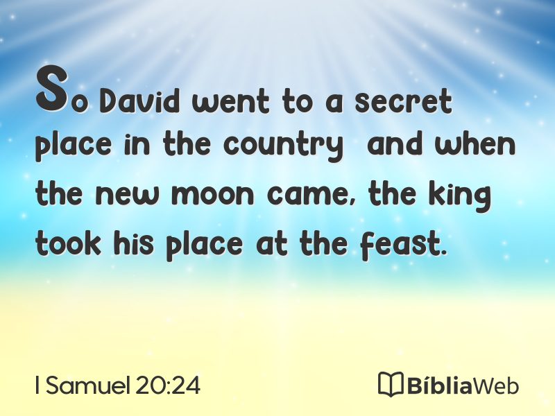 I Samuel 20:24 em imagem para compartilhar