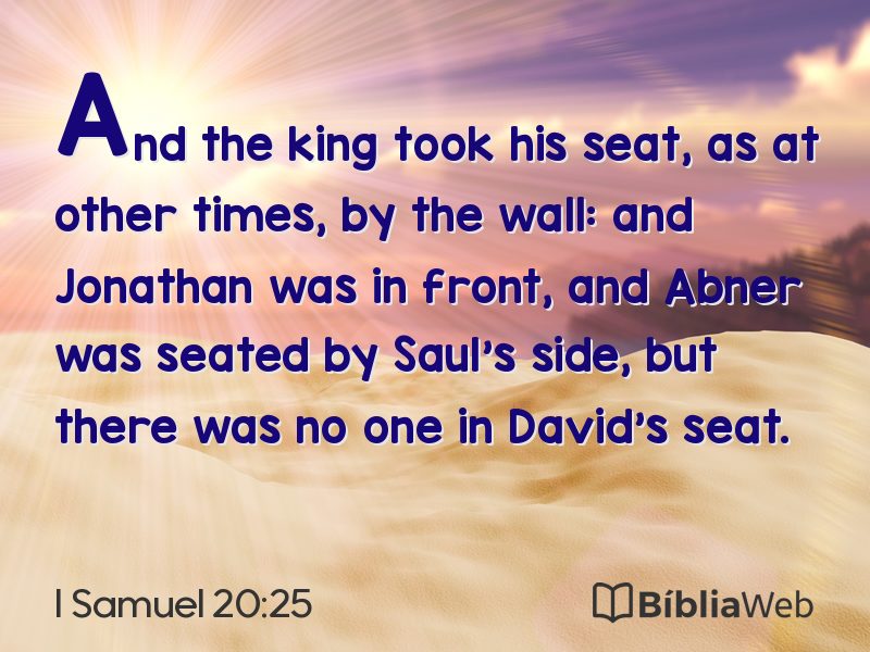 I Samuel 20:25 em imagem para compartilhar