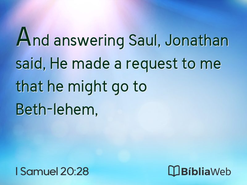 I Samuel 20:28 em imagem para compartilhar